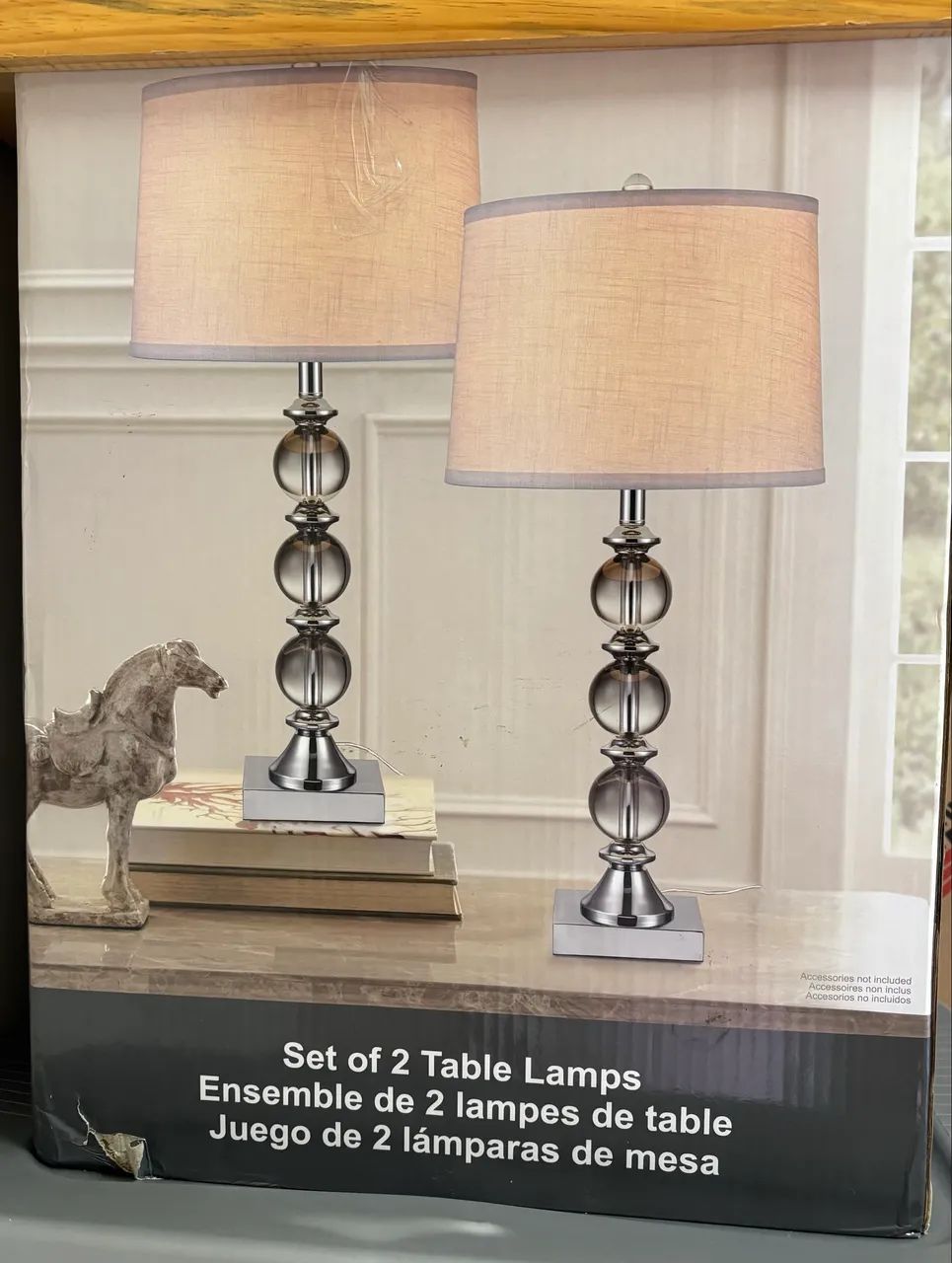 Conjunto de abajur de mesa