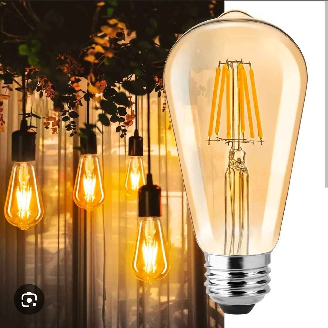 2 lampadas Filamento led 4w st64 E27 - Foto 2