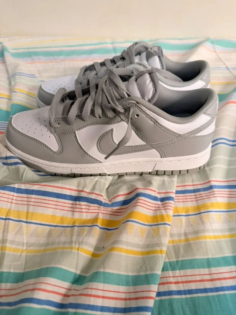 Tênis Nike Dunk Low White Light Smoke Grey - Foto 2