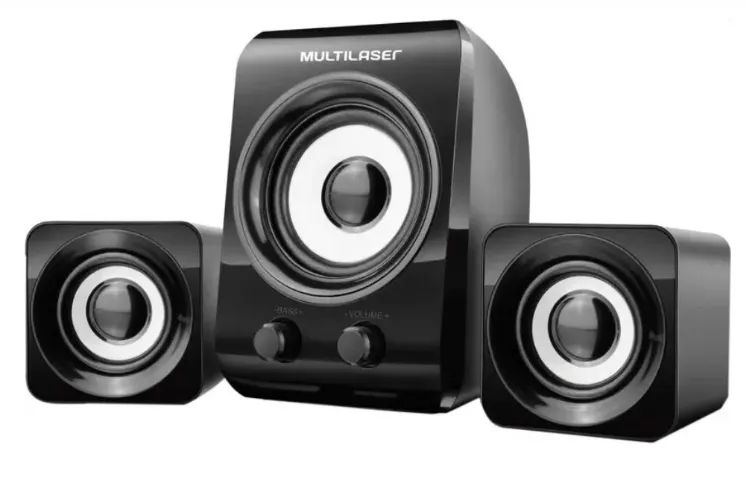 Caixa De Som Multilaser 2.1 USB 14W Preto - SP172 - Foto 2