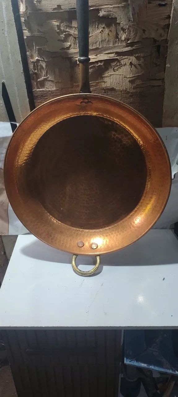 Fritadeira de cobre 45 centímetros 