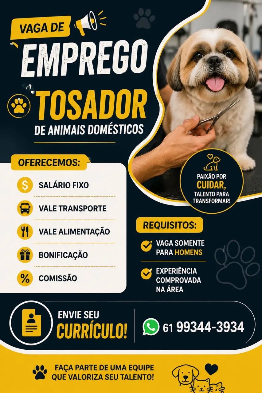 Vaga para tosador 