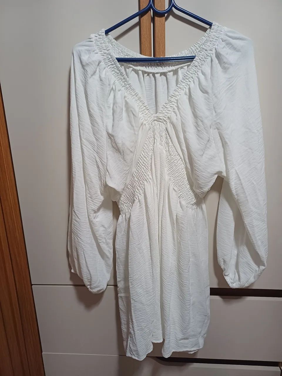 Vestido branco de manga - Foto 2