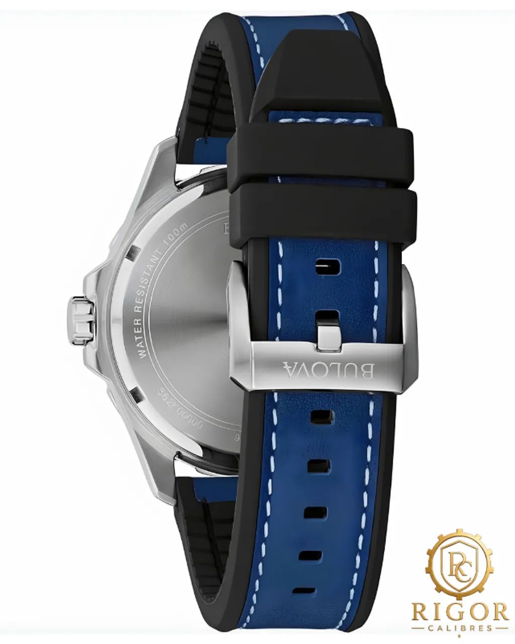 Relógio Bulova Marine Star 96B419  - Mostrador Texturizado Pulseira Couro e Silicone - Foto 3