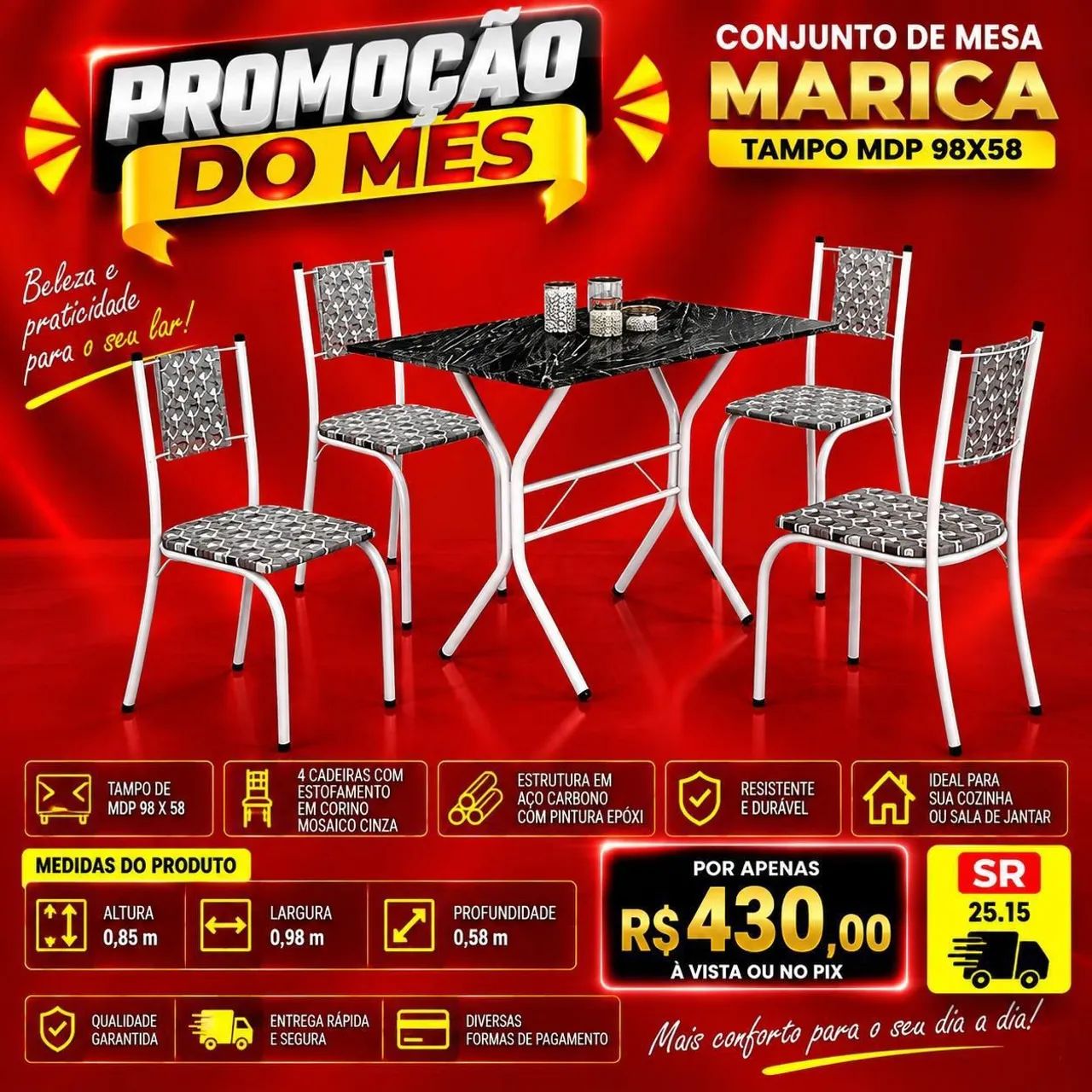 Conjunto de mesa MARICA