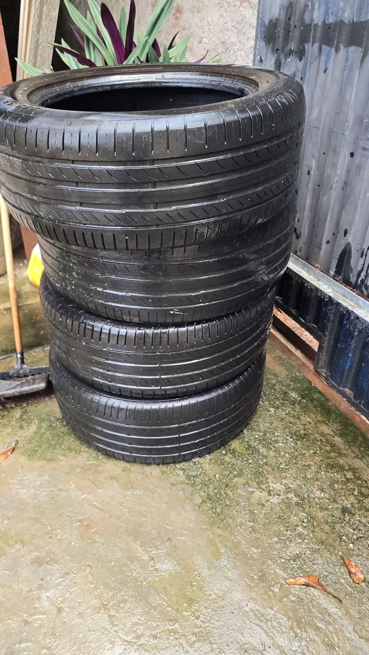 PNEUS 75% BONS, POUCO USO CONTINENTAL 255 X 55 R 19