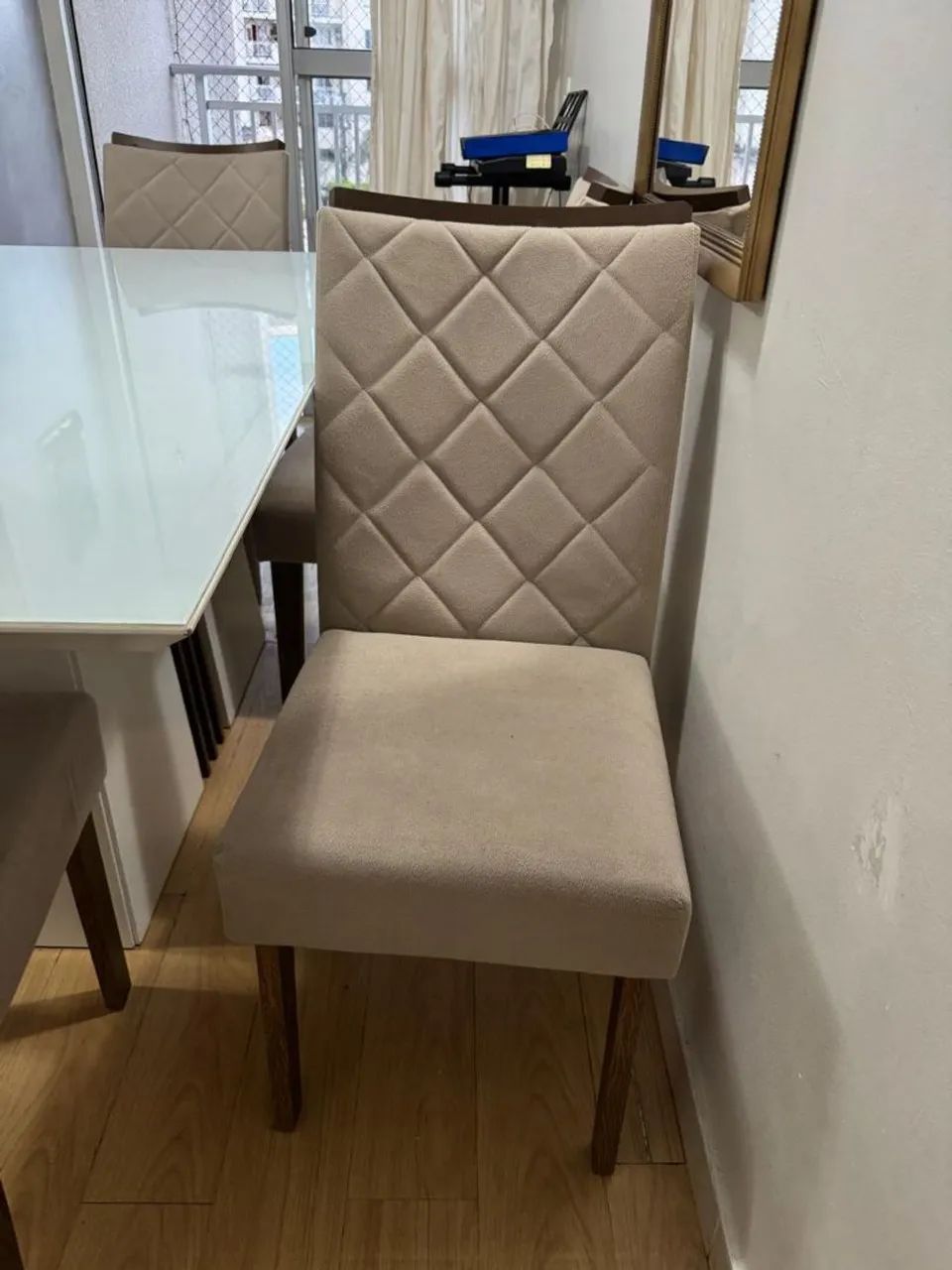 Conjunto de mesa 6 lugares com tampo de vidro - Foto 3