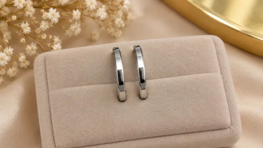 ALIANÇA FORMA QUADRADA AÇO