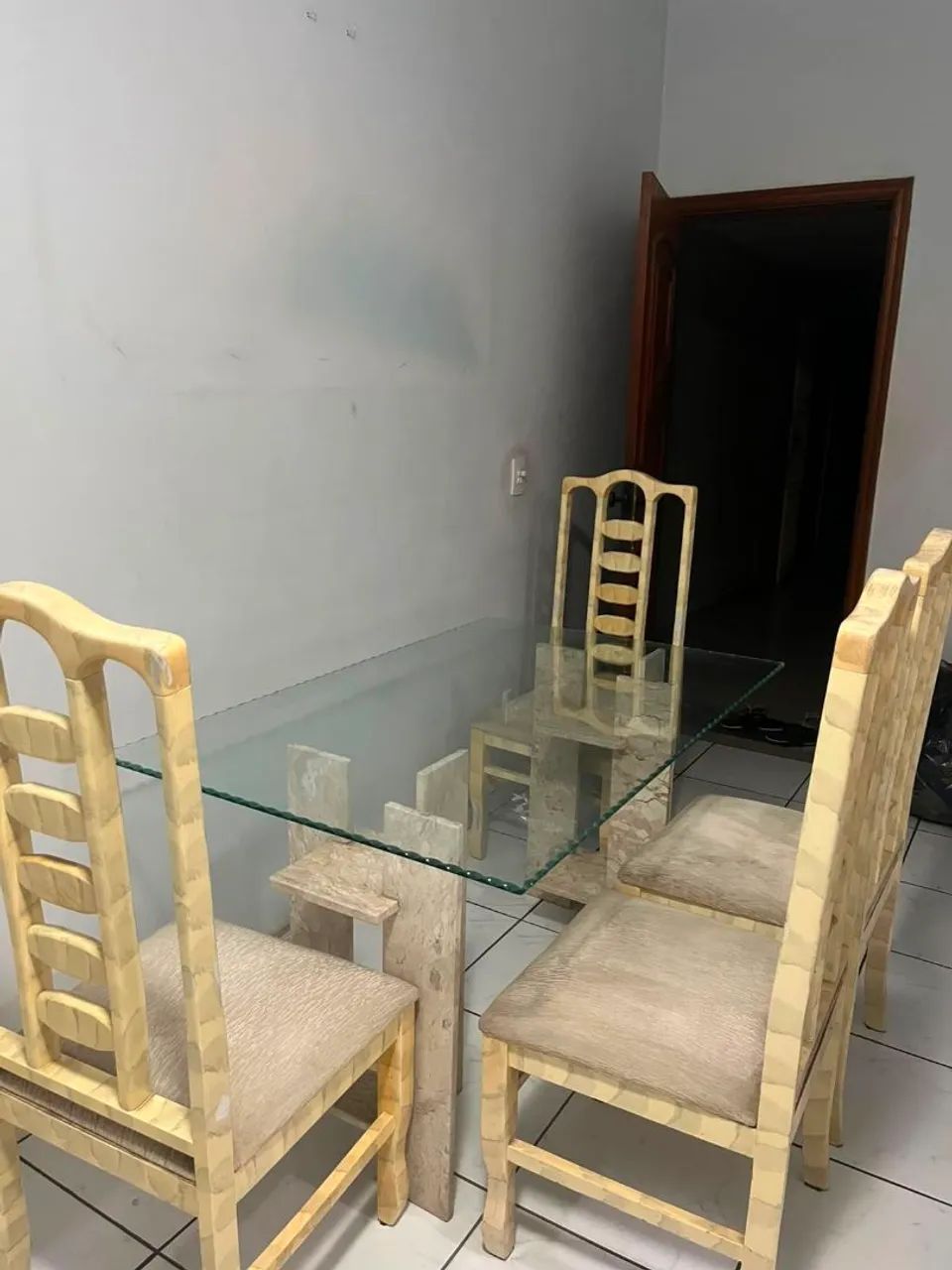 Mesa em vidro de Marmore - Foto 3