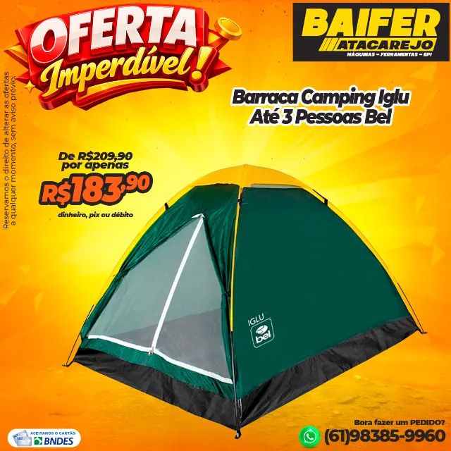 Barraca Camping Iglu Até 3 Pessoas Bel