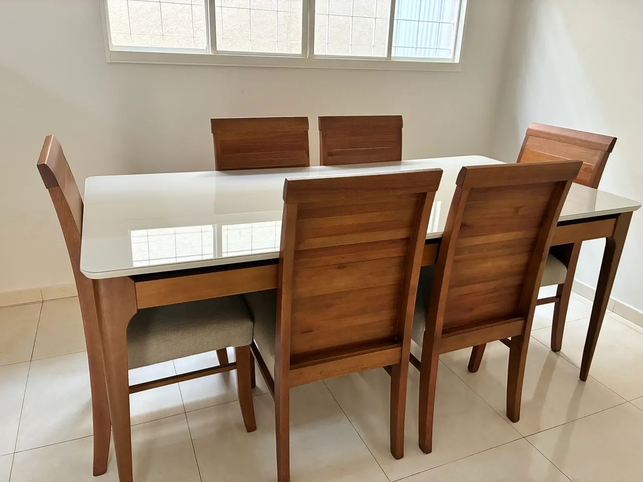 Mesa Madeira Maciça Com 6 Cadeiras CASA VERDE - Foto 5