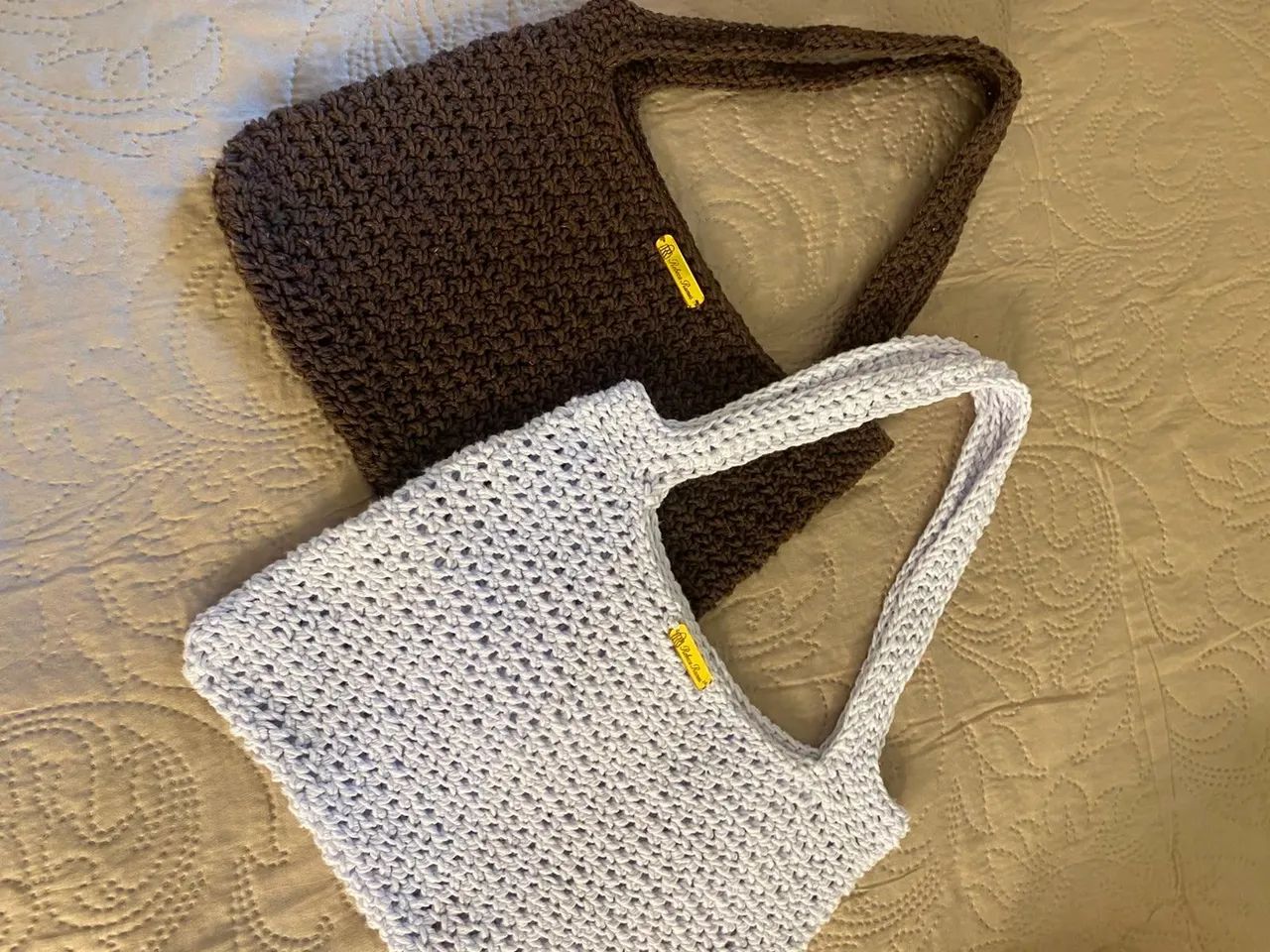 Bolsas de crochê barbante uma unidade de cada cor  - Foto 4