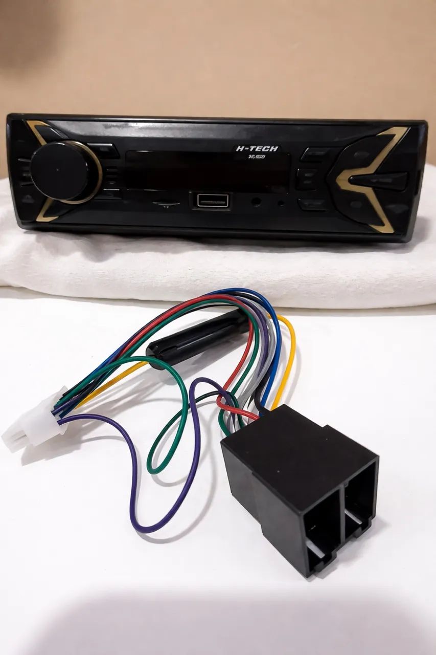 Aparelho de som automotivo H-TECH Bluetooth USB AUX