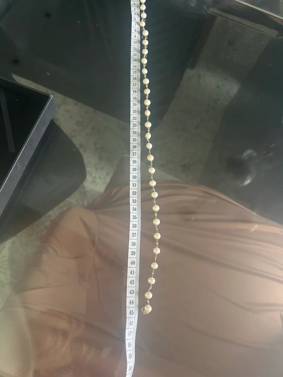 Conjunto colar e pulseira de pérolas e ouro 18k 750 - Foto 4