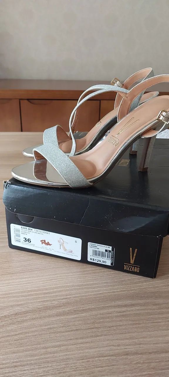 Sandália de Festa Vizzano, número 36, usada uma única vez - Foto 2