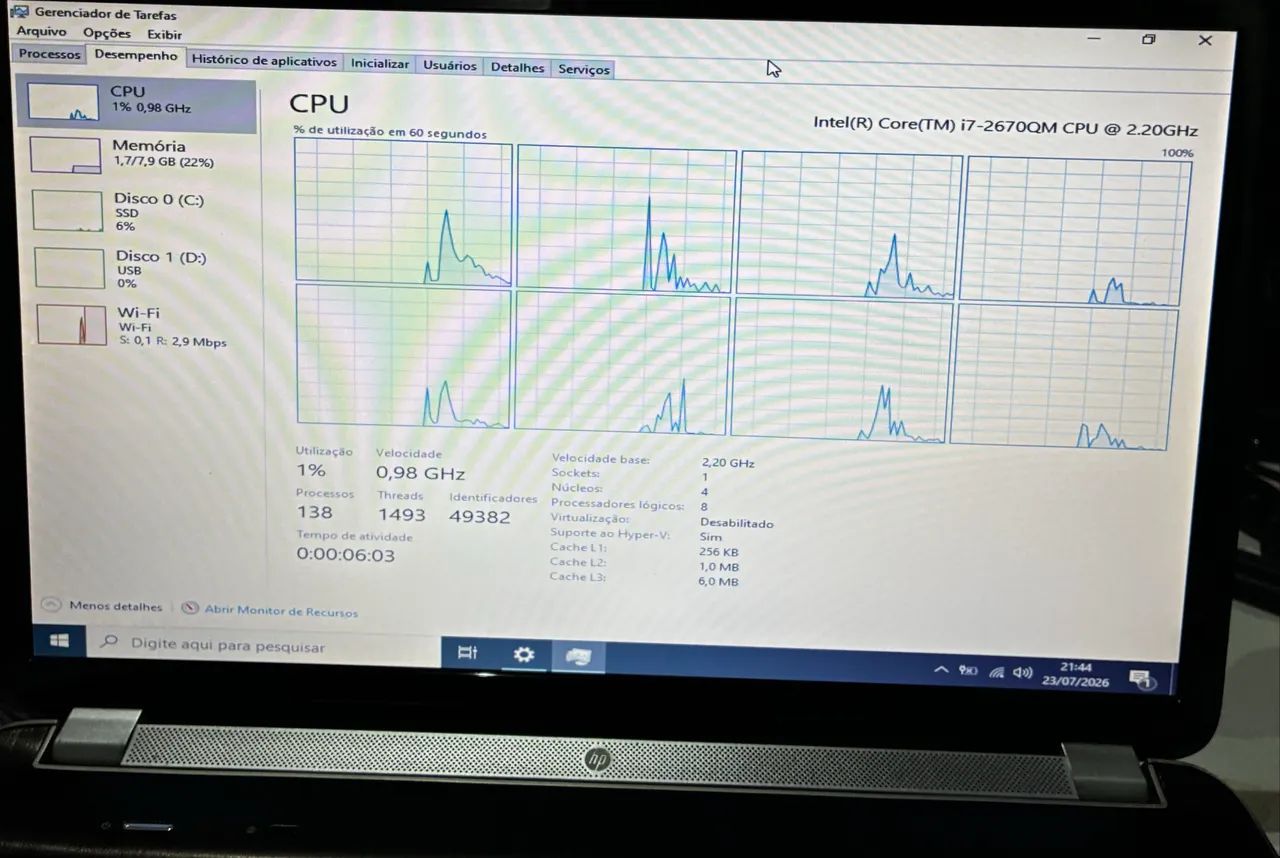 Notebook hp i7 8gb - Foto 3
