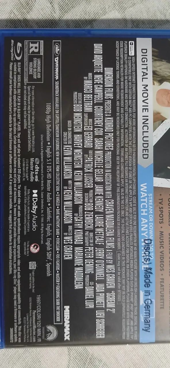 Blu ray Scream 2 importado - Foto 4