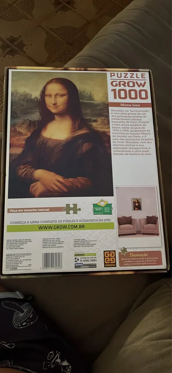 Quebra cabeça MONALISA 1000 peças - Foto 3