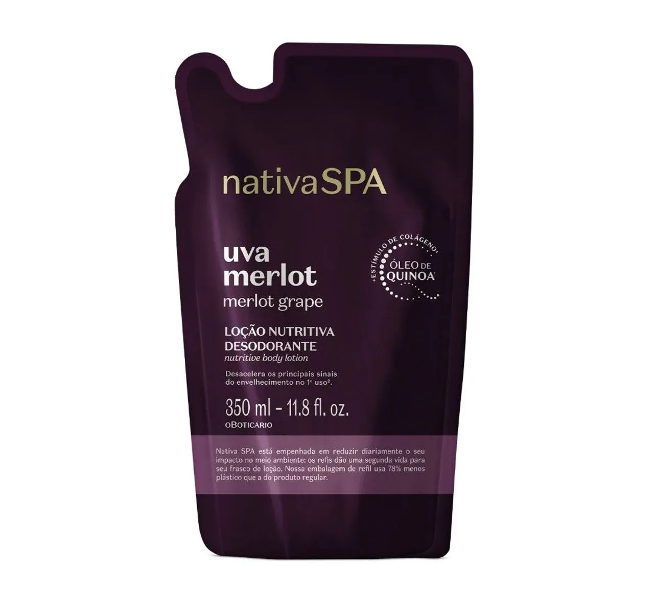Refil hidratante uva Merlot o boticário 