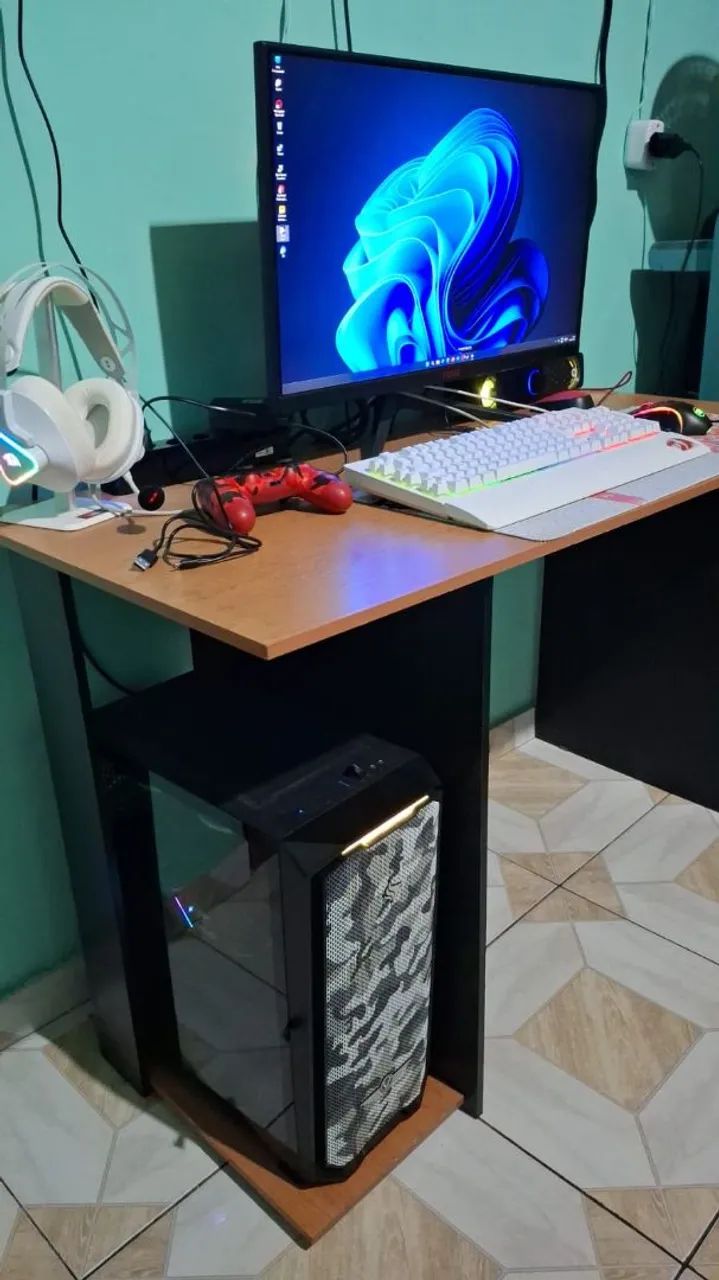 Pc gamer completo com mesa escrivaninha - Foto 2