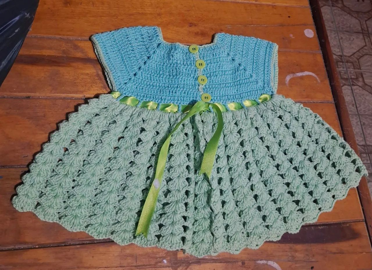 Vestido infantil crochê  - Foto 2
