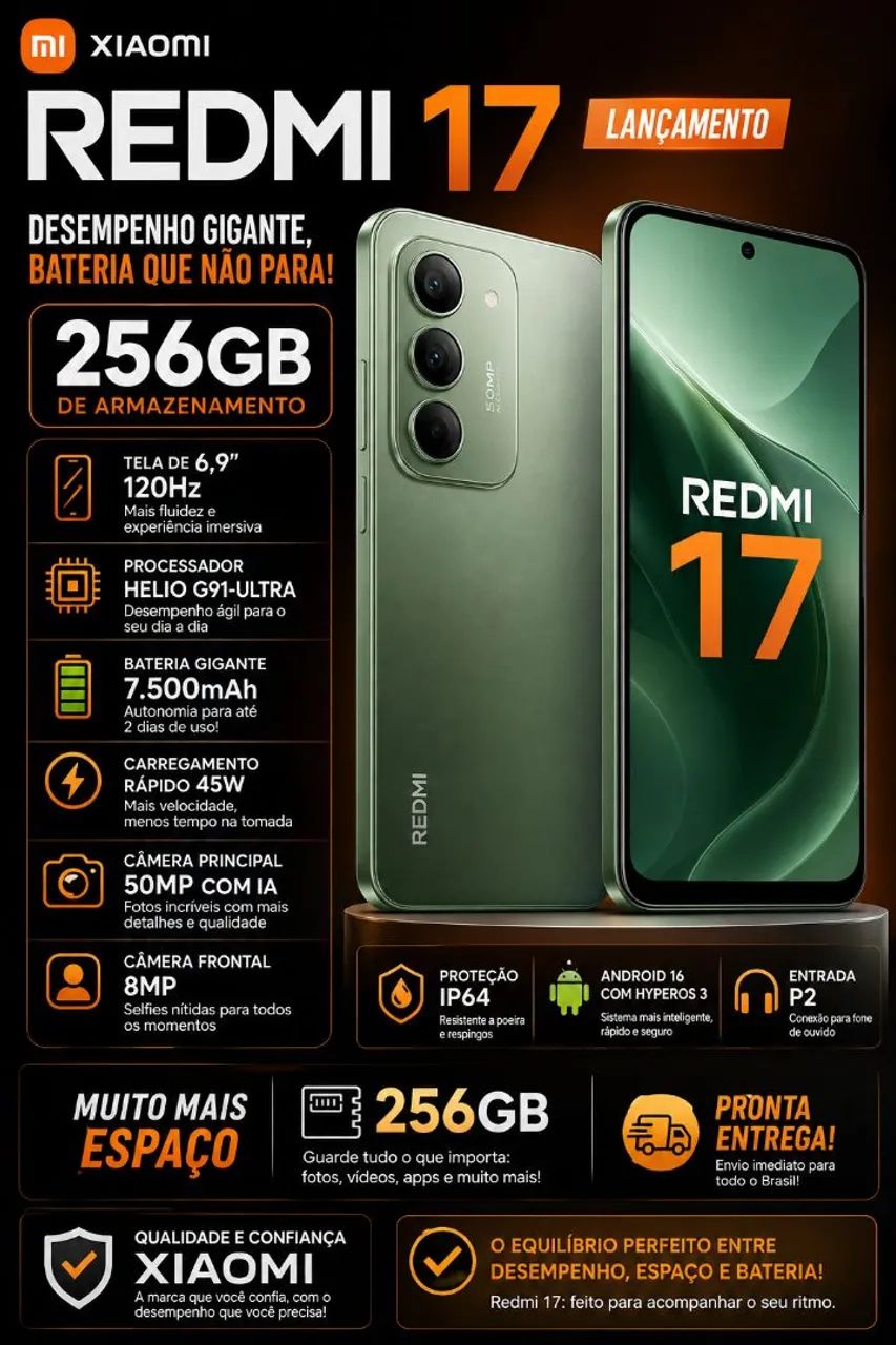 Redmi 17 lançamento 