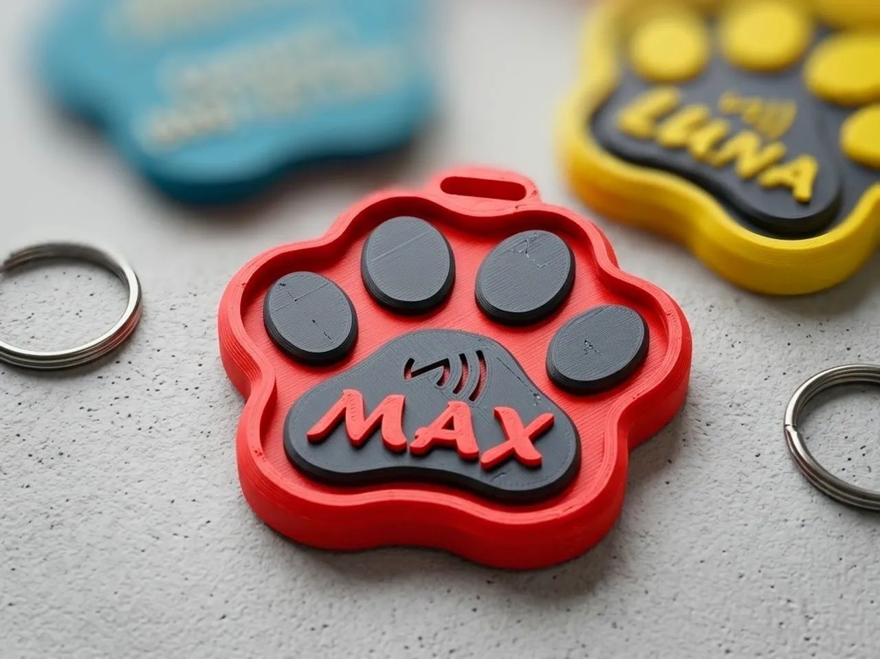 Tag NFC para pets impressa em 3D. - Foto 2