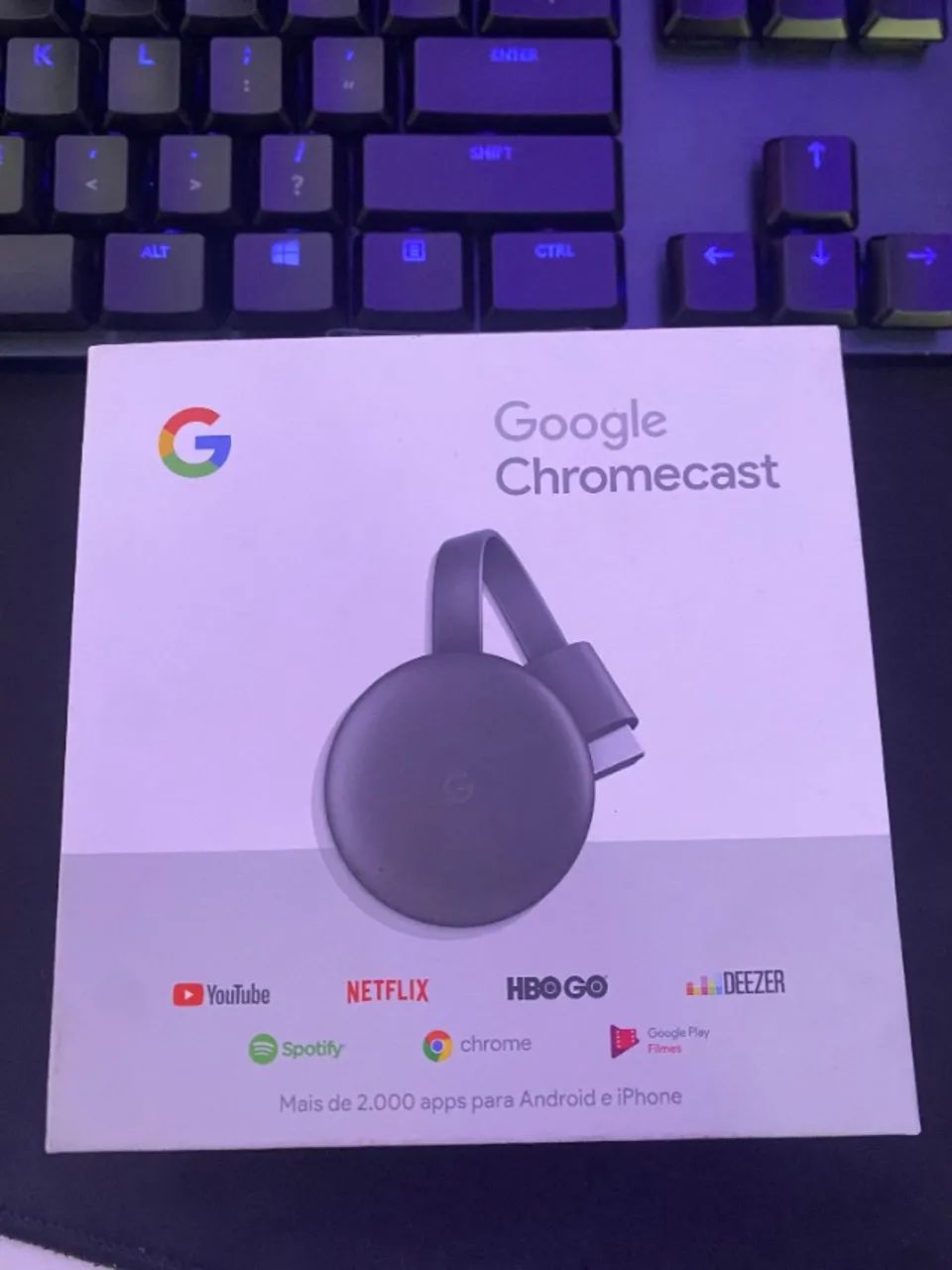 Chromecast 3 Original Google (GA00439-BR) - Perfeito Estado - Foto 2