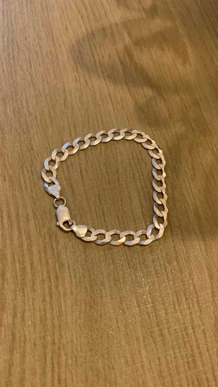pulseira de prata 8mm