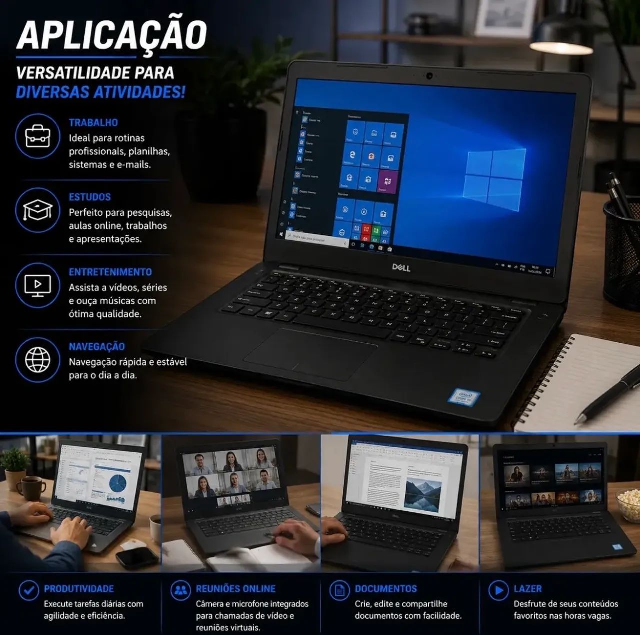 Notebook Dell Vostro 14 Core I3 8a 8gb Ssd 120gb Win 11 Pro  - Foto 2
