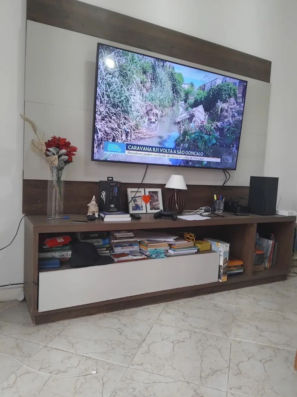 Rack e  painel madeira  - Foto 5