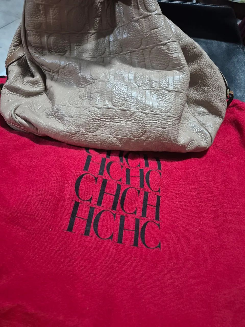 Bolsa original em couro Carolina Hererra - Foto 5