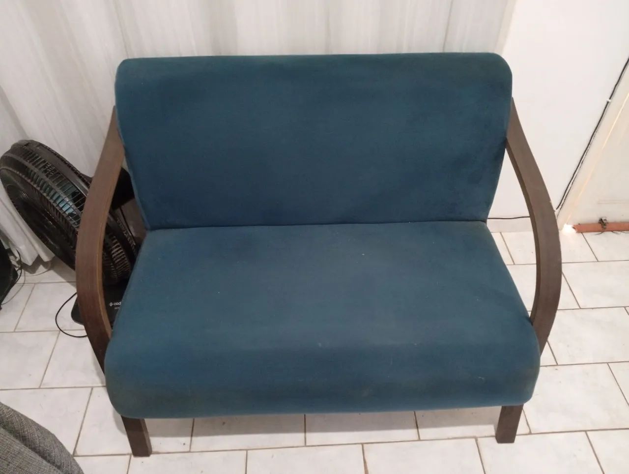 Namoradeira em Suede azul