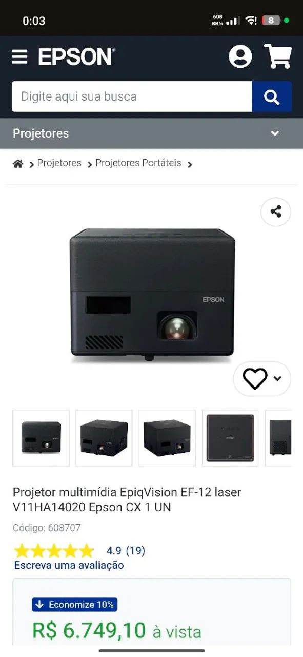 PROJETOR EPSON A LASER 