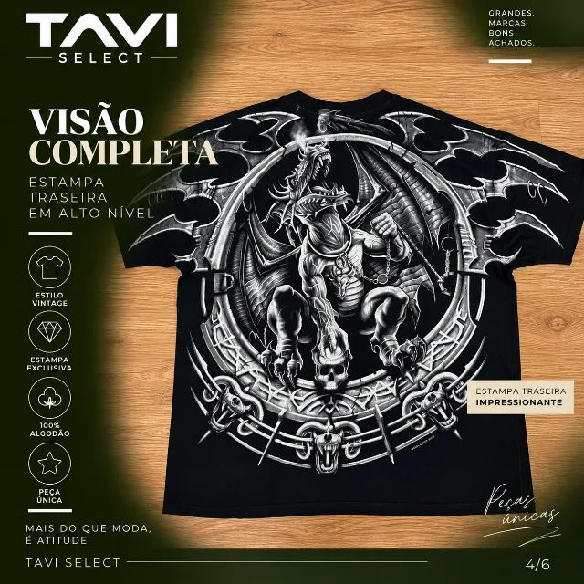 Camiseta Liquid Blue 2001 Dragão  - Foto 3