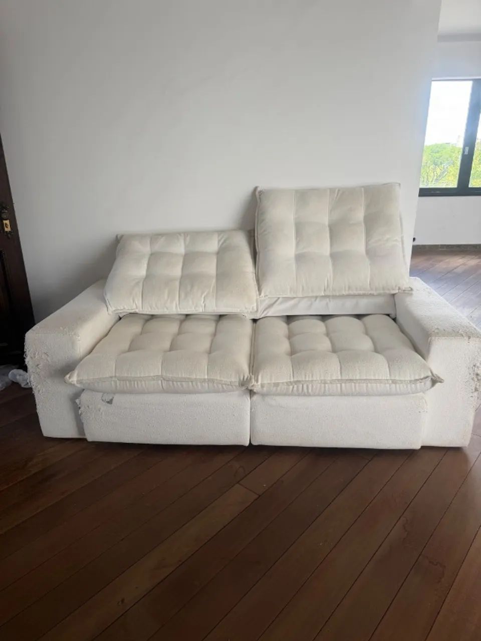 Sofá reclinável offwhite