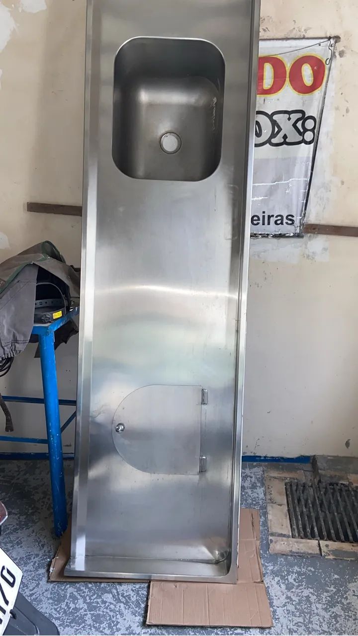 Tampo de inox com Cuba grande ê reservatório lavatório  - Foto 4
