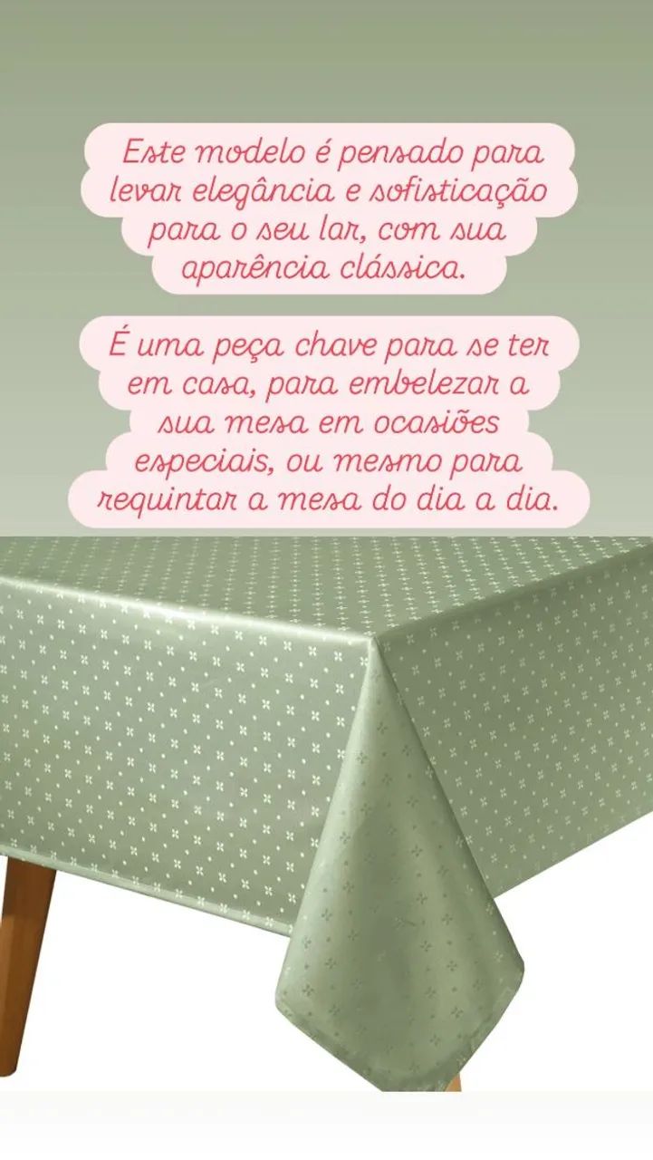Toalha de Mesa Retangular Requinte II CINDY JACQUARD ( 2 medidas )  - Foto 3