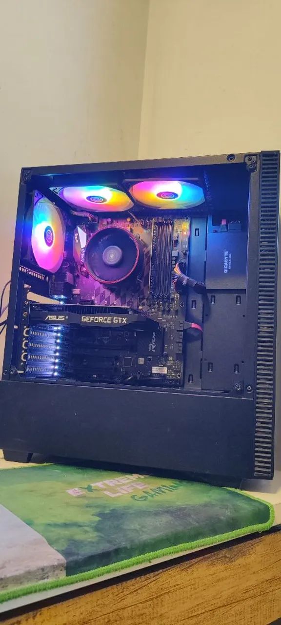 Pc Gamer Ryzen 7 2700x 16gb ddr4 Armazenamento 1120Gb GTX 1650 4gb