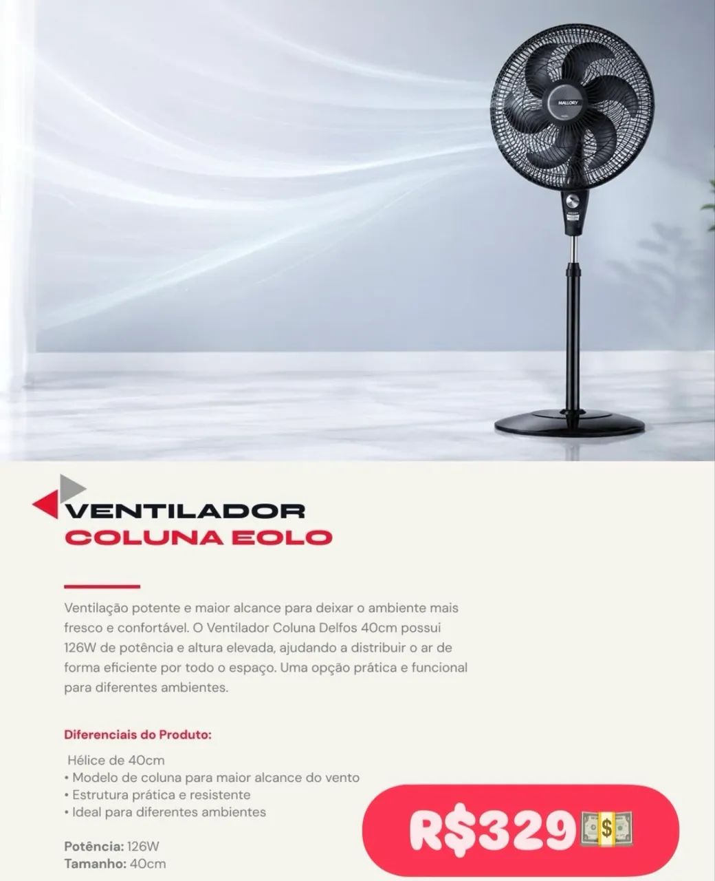 Ventilador de Pé 