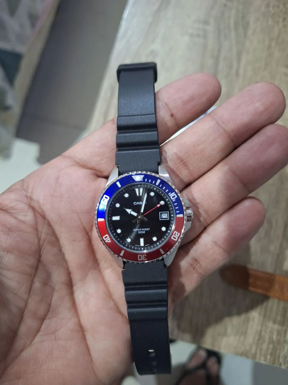Relógio Casio Duro MDV 10 38mm Pepsi  - Foto 2