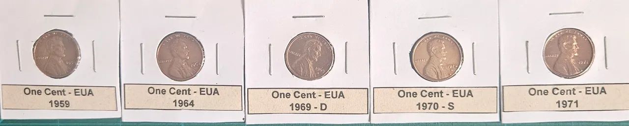 Kit Colecionadores Moedas USA - One Cent - Quarter Dollar - Foto 3