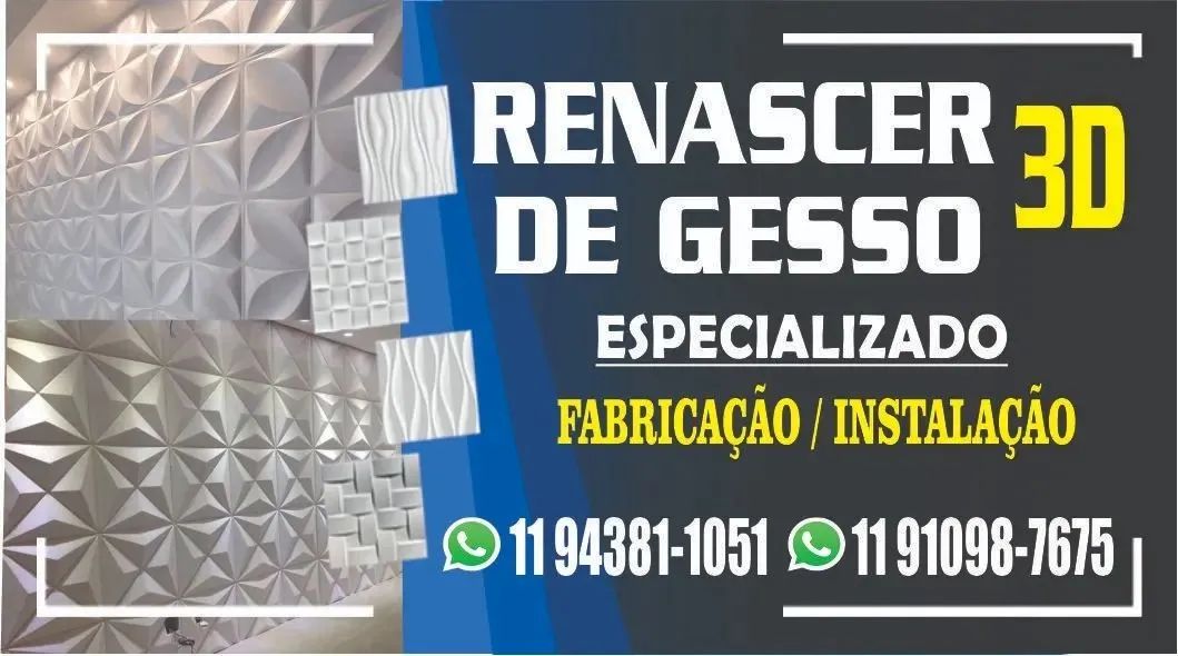 Parede gesso 3d
