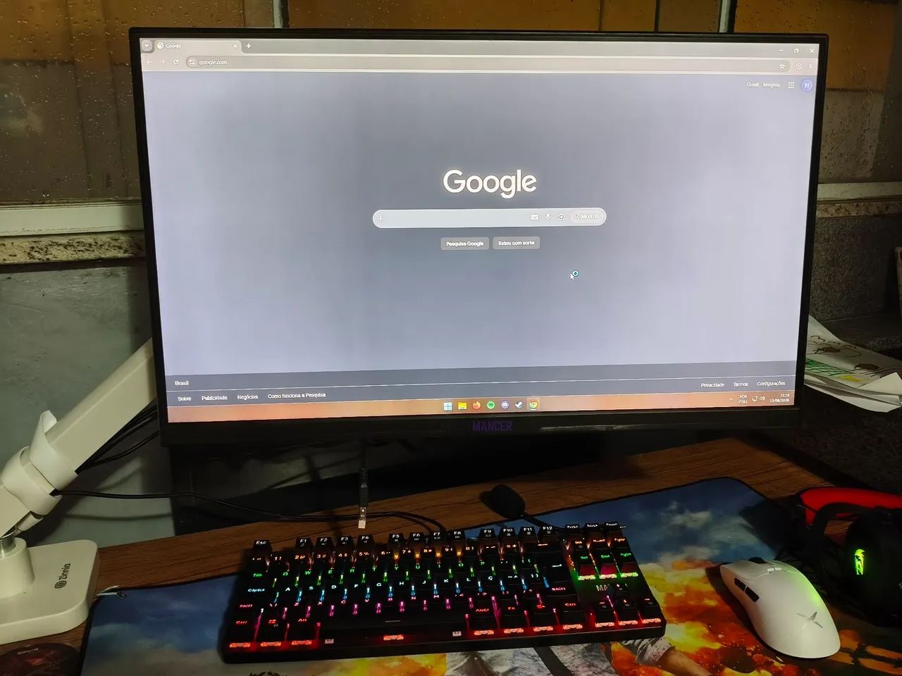 vendo PC Gemer completo com mouse teclado sem fio e monitor  - Foto 4