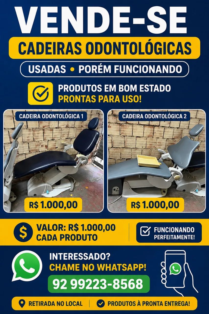? VENDE-SE CADEIRAS ODONTOLÓGICAS - Foto 2