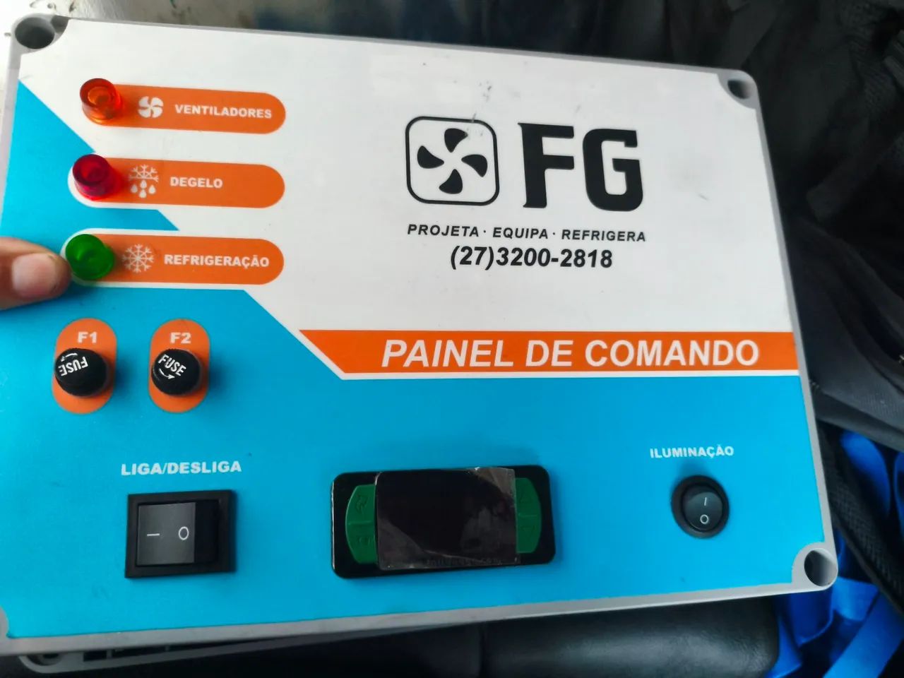 Painel de comando de câmera refrigeração 