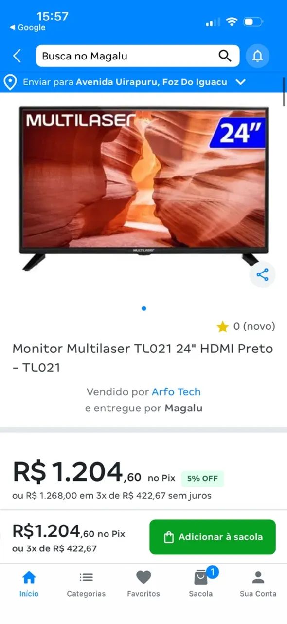 Monitor Multilaser 24 polegadas  - Foto 4