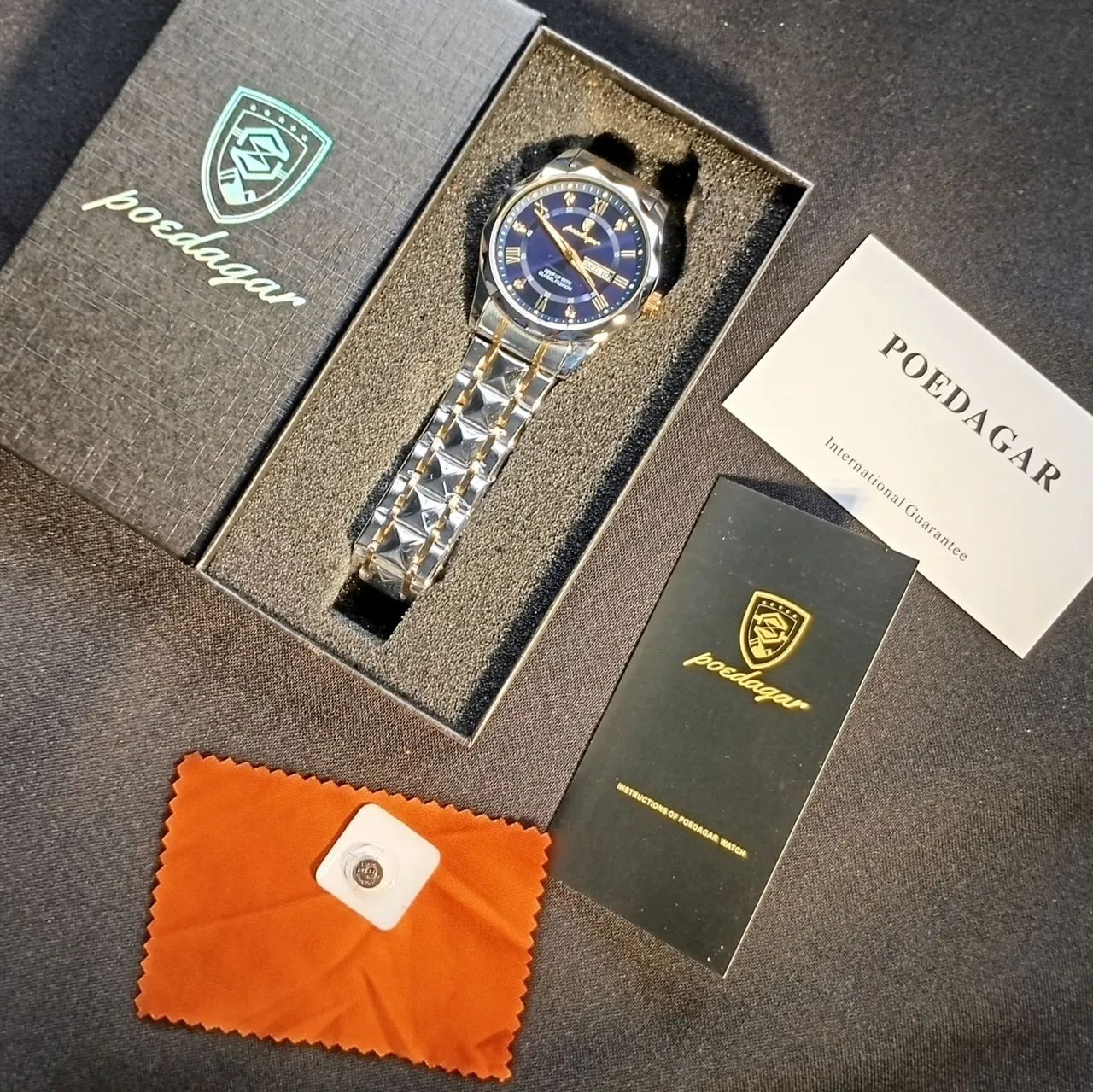 Relógio Masculino Elegante Aço Inox com Data Novo 