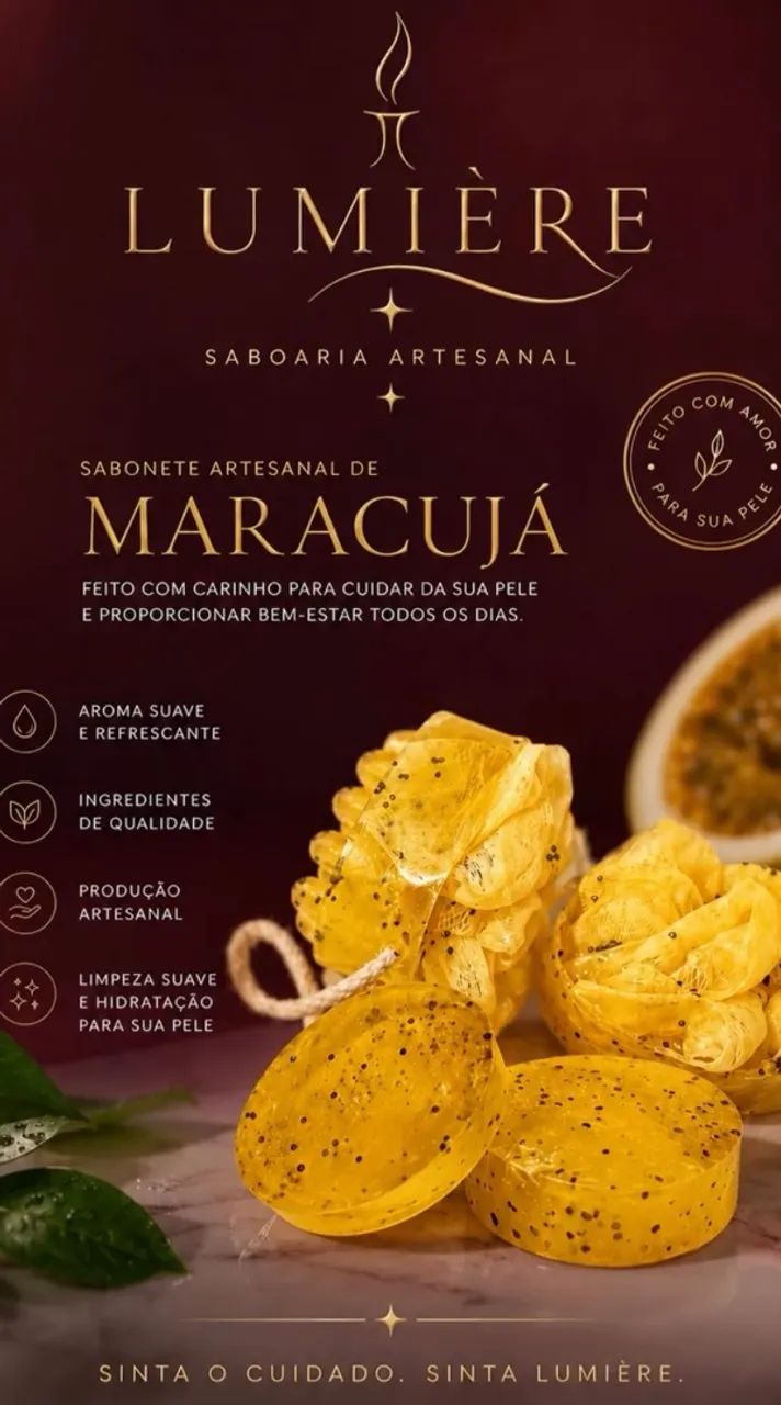 Sabonete artesanal com buchinha e esfoliante de frutas. - Foto 2