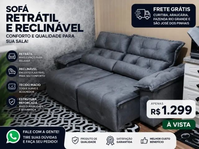 ? Oferta Imperdível: Sofá Retrátil e Reclinável! - Foto 3